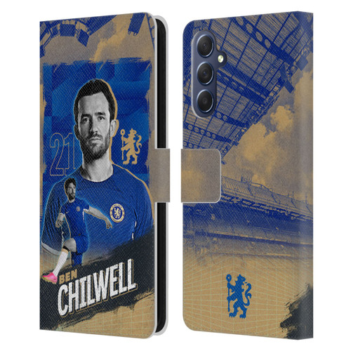 Chelsea Football Club 2023/24 First Team Ben Chilwell Leather Book Wallet Case Cover For Samsung Galaxy M54 5G