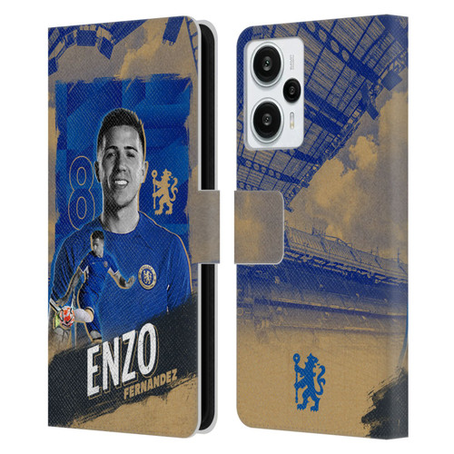 Chelsea Football Club 2023/24 First Team Enzo Fernández Leather Book Wallet Case Cover For Xiaomi Redmi Note 12T