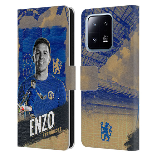 Chelsea Football Club 2023/24 First Team Enzo Fernández Leather Book Wallet Case Cover For Xiaomi 13 Pro 5G
