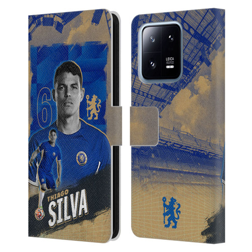 Chelsea Football Club 2023/24 First Team Thiago Silva Leather Book Wallet Case Cover For Xiaomi 13 Pro 5G