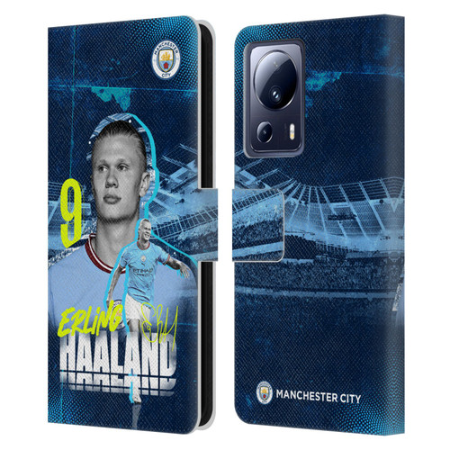Manchester City Man City FC 2022/23 First Team Erling Haaland Leather Book Wallet Case Cover For Xiaomi 13 Lite 5G
