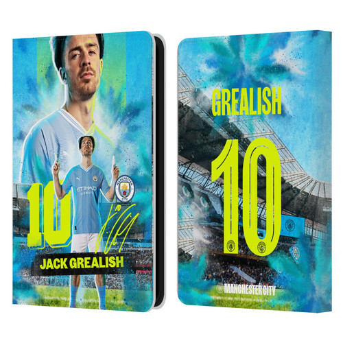 Manchester City Man City FC 2023/24 First Team Jack Grealish Leather Book Wallet Case Cover For Amazon Kindle 11th Gen 6in 2022