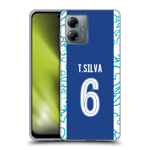 Chelsea Football Club 2022/23 Players Home Kit Thiago Silva Soft Gel Case for Motorola Moto G14