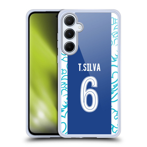 Chelsea Football Club 2022/23 Players Home Kit Thiago Silva Soft Gel Case for Samsung Galaxy A55 5G