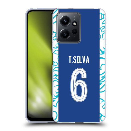 Chelsea Football Club 2022/23 Players Home Kit Thiago Silva Soft Gel Case for Xiaomi Redmi Note 12 4G