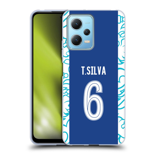 Chelsea Football Club 2022/23 Players Home Kit Thiago Silva Soft Gel Case for Xiaomi Redmi Note 12 5G