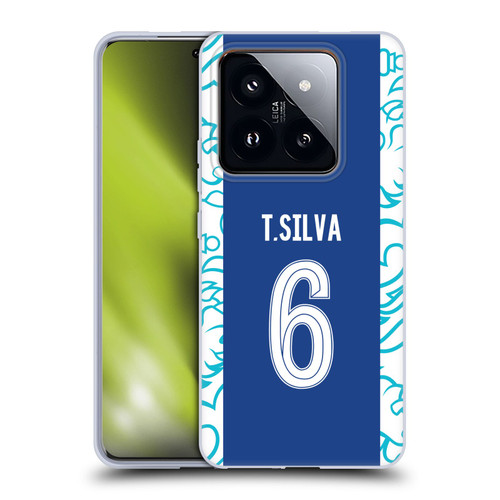 Chelsea Football Club 2022/23 Players Home Kit Thiago Silva Soft Gel Case for Xiaomi 14 Pro