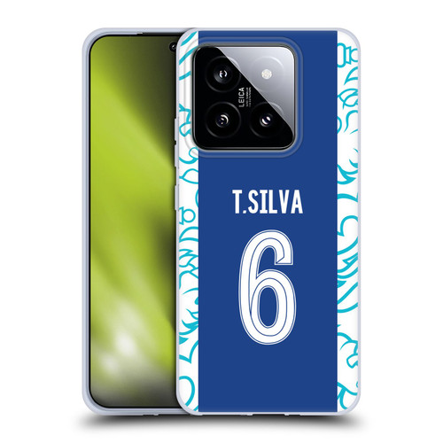 Chelsea Football Club 2022/23 Players Home Kit Thiago Silva Soft Gel Case for Xiaomi 14