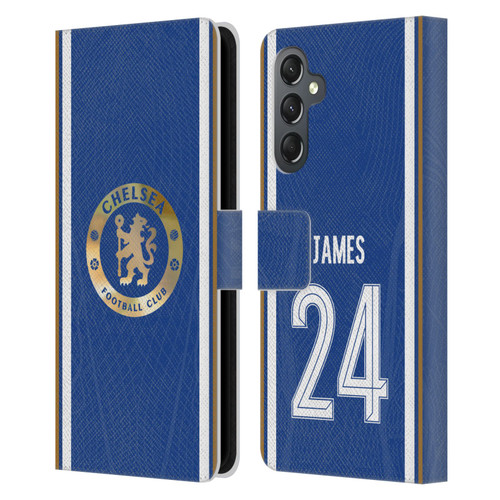 Chelsea Football Club 2023/24 Players Home Kit Reece James Leather Book Wallet Case Cover For Samsung Galaxy A25 5G
