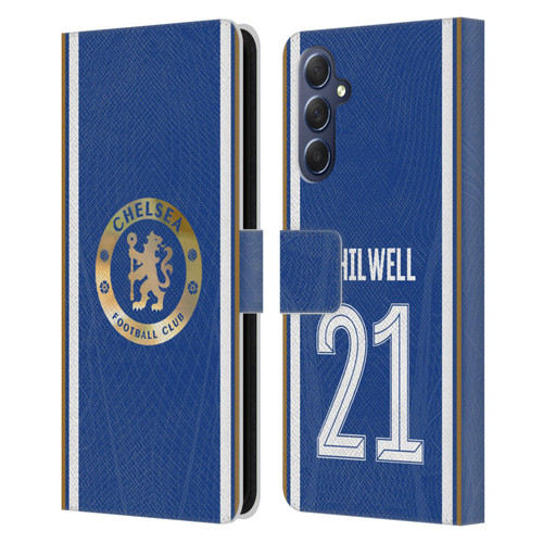 Chelsea Football Club 2023/24 Players Home Kit Ben Chilwell Leather Book Wallet Case Cover For Samsung Galaxy M54 5G