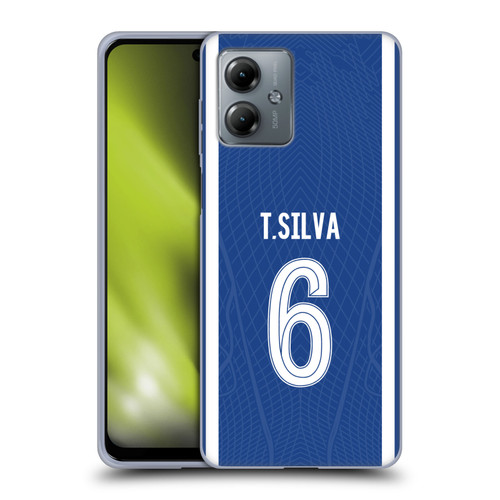 Chelsea Football Club 2023/24 Players Home Kit Thiago Silva Soft Gel Case for Motorola Moto G14