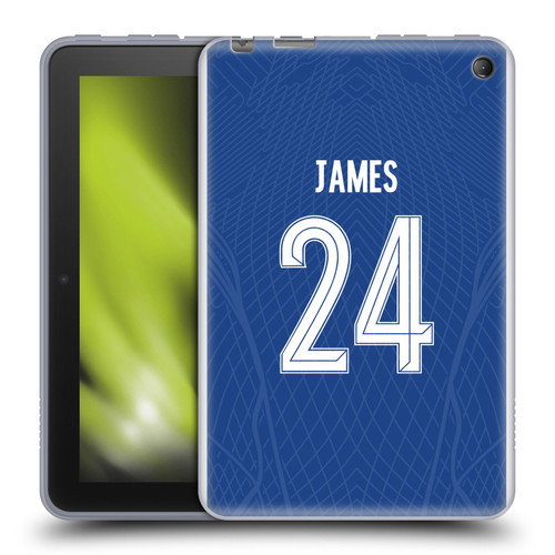 Chelsea Football Club 2023/24 Players Home Kit Reece James Soft Gel Case for Amazon Fire 7 2022