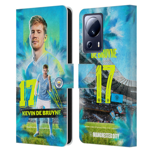 Manchester City Man City FC 2023/24 First Team Kevin De Bruyne Leather Book Wallet Case Cover For Xiaomi 13 Lite 5G