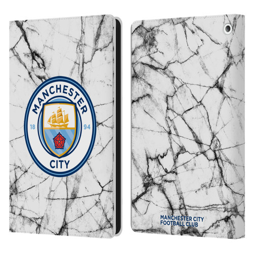 Manchester City Man City FC Marble Badge Full Colour Leather Book Wallet Case Cover For Amazon Fire HD 8/Fire HD 8 Plus 2020