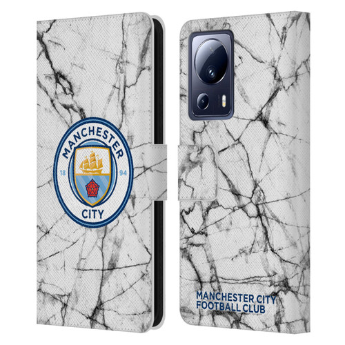 Manchester City Man City FC Marble Badge Full Colour Leather Book Wallet Case Cover For Xiaomi 13 Lite 5G