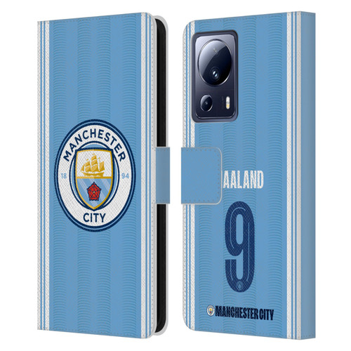 Manchester City Man City FC 2023/24 Players Home Kit Erling Haaland Leather Book Wallet Case Cover For Xiaomi 13 Lite 5G