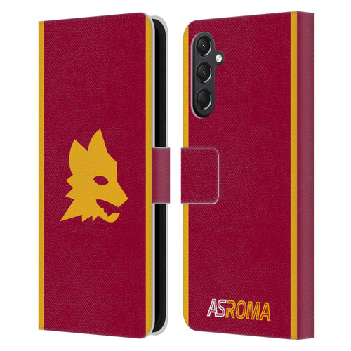 AS Roma 2023/24 Crest Kit Home Leather Book Wallet Case Cover For Samsung Galaxy A24 4G / M34 5G