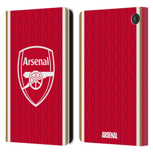 Arsenal FC 2023/24 Crest Kit Home Leather Book Wallet Case Cover For Amazon Fire 7 2022