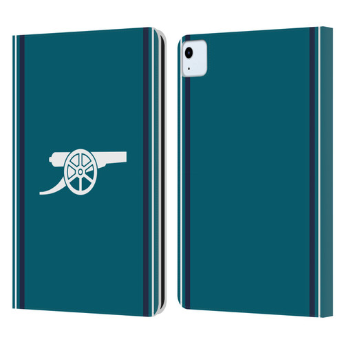 Arsenal FC 2023/24 Crest Kit Third Leather Book Wallet Case Cover For Apple iPad Air 11 2020/2022/2024