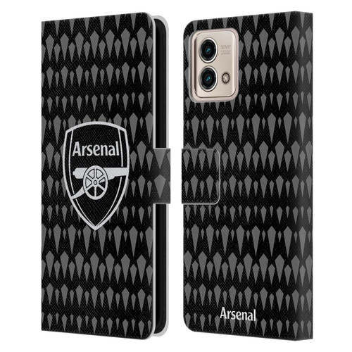 Arsenal FC 2023/24 Crest Kit Home Goalkeeper Leather Book Wallet Case Cover For Motorola Moto G Stylus 5G 2023