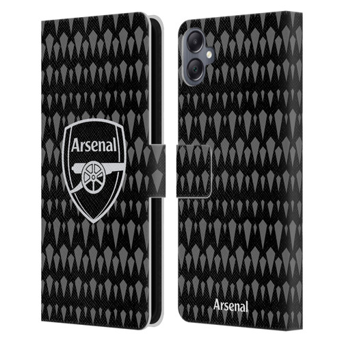 Arsenal FC 2023/24 Crest Kit Home Goalkeeper Leather Book Wallet Case Cover For Samsung Galaxy A05