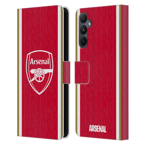 Arsenal FC 2023/24 Crest Kit Home Leather Book Wallet Case Cover For Samsung Galaxy A05s