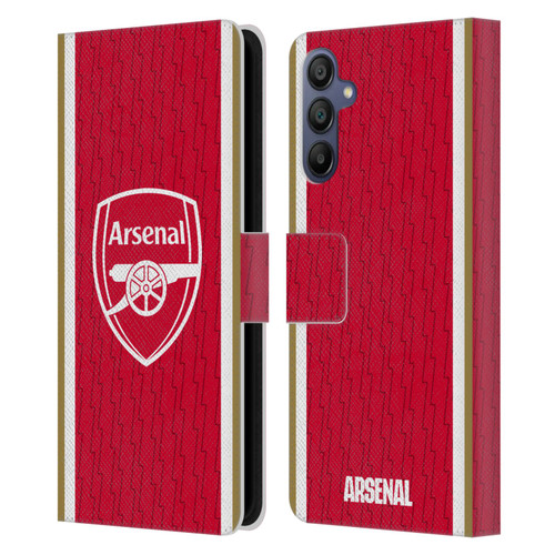 Arsenal FC 2023/24 Crest Kit Home Leather Book Wallet Case Cover For Samsung Galaxy A15