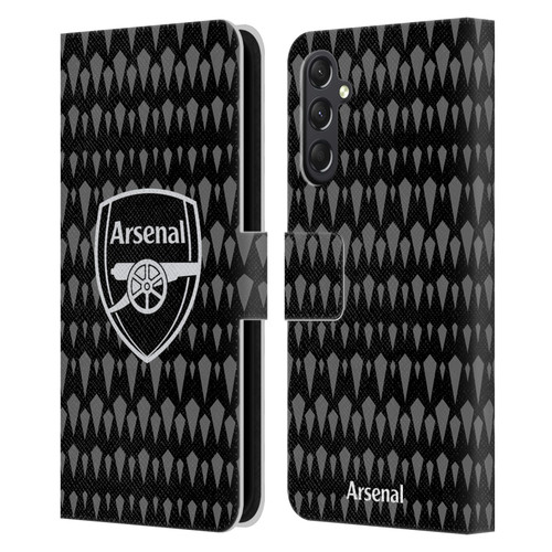 Arsenal FC 2023/24 Crest Kit Home Goalkeeper Leather Book Wallet Case Cover For Samsung Galaxy A24 4G / M34 5G