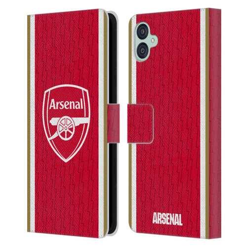 Arsenal FC 2023/24 Crest Kit Home Leather Book Wallet Case Cover For Samsung Galaxy M04 5G / A04e