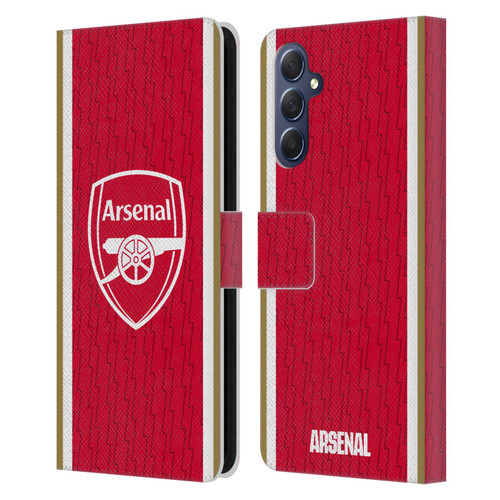 Arsenal FC 2023/24 Crest Kit Home Leather Book Wallet Case Cover For Samsung Galaxy M54 5G