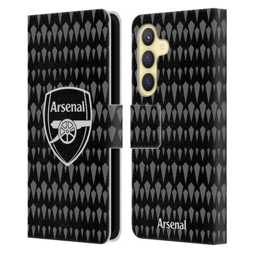 Arsenal FC 2023/24 Crest Kit Home Goalkeeper Leather Book Wallet Case Cover For Samsung Galaxy S24 5G