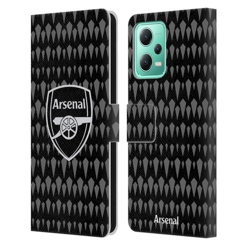 Arsenal FC 2023/24 Crest Kit Home Goalkeeper Leather Book Wallet Case Cover For Xiaomi Redmi Note 12 5G