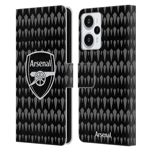 Arsenal FC 2023/24 Crest Kit Home Goalkeeper Leather Book Wallet Case Cover For Xiaomi Redmi Note 12T