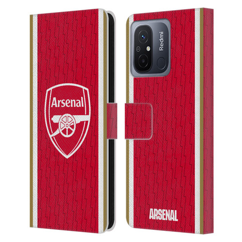 Arsenal FC 2023/24 Crest Kit Home Leather Book Wallet Case Cover For Xiaomi Redmi 12C