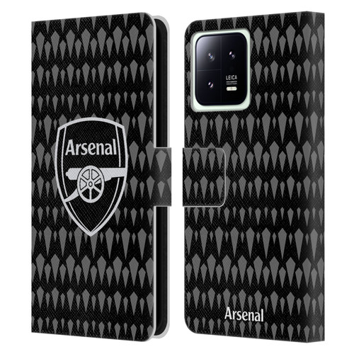 Arsenal FC 2023/24 Crest Kit Home Goalkeeper Leather Book Wallet Case Cover For Xiaomi 13 5G