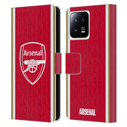Arsenal FC 2023/24 Crest Kit Home Leather Book Wallet Case Cover For Xiaomi 13 5G