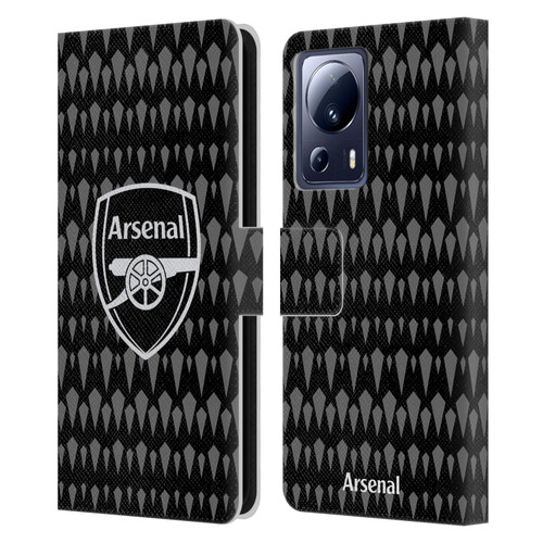Arsenal FC 2023/24 Crest Kit Home Goalkeeper Leather Book Wallet Case Cover For Xiaomi 13 Lite 5G