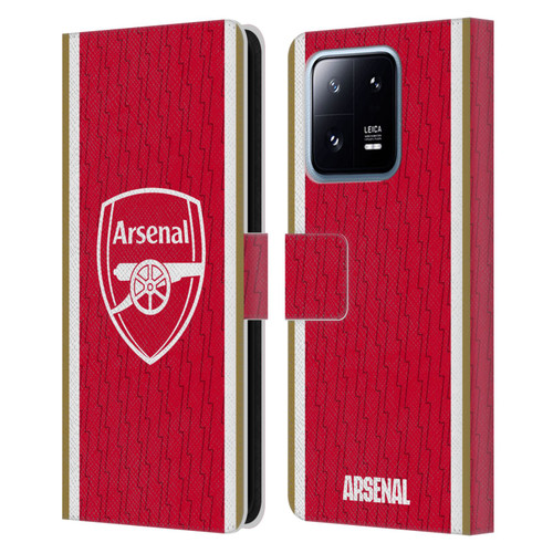 Arsenal FC 2023/24 Crest Kit Home Leather Book Wallet Case Cover For Xiaomi 13 Pro 5G