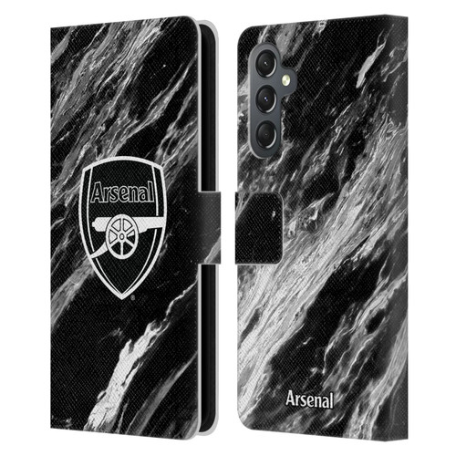 Arsenal FC Crest Patterns Marble Leather Book Wallet Case Cover For Samsung Galaxy A25 5G