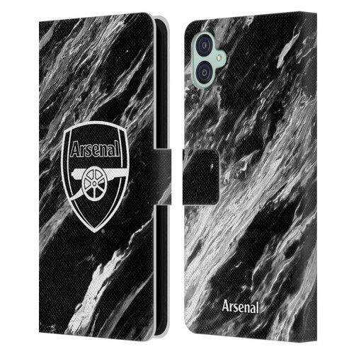 Arsenal FC Crest Patterns Marble Leather Book Wallet Case Cover For Samsung Galaxy M04 5G / A04e