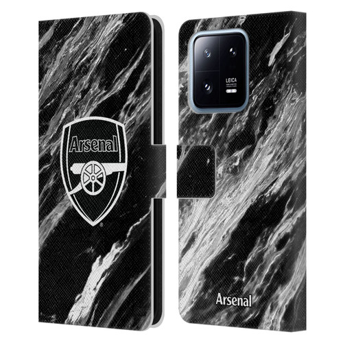 Arsenal FC Crest Patterns Marble Leather Book Wallet Case Cover For Xiaomi 13 Pro 5G