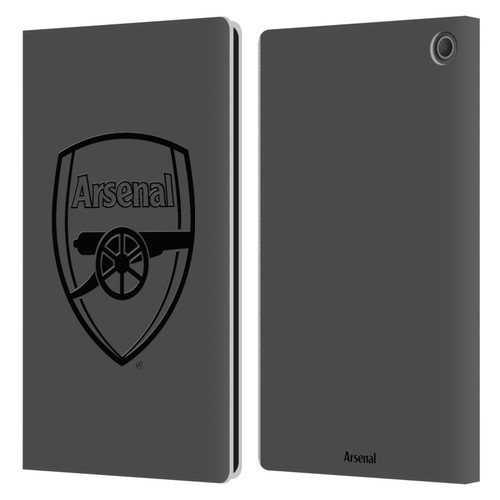 Arsenal FC Crest 2 Black Logo Leather Book Wallet Case Cover For Amazon Fire Max 11 2023