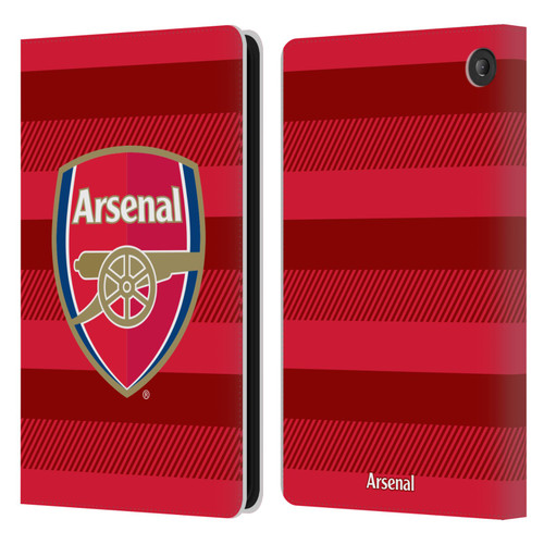 Arsenal FC Crest 2 Training Red Leather Book Wallet Case Cover For Amazon Fire 7 2022