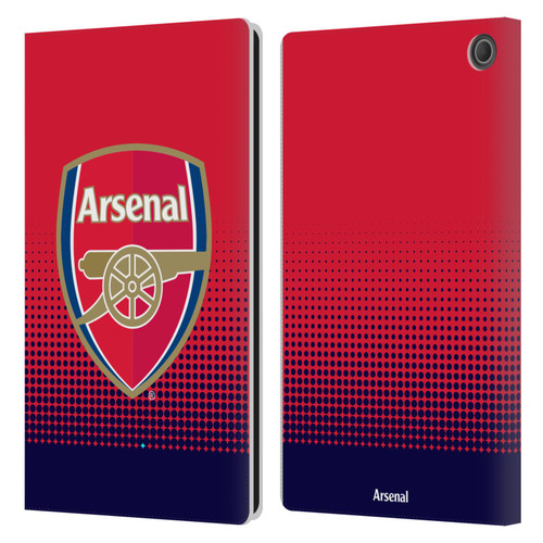 Arsenal FC Crest 2 Fade Leather Book Wallet Case Cover For Amazon Fire Max 11 2023