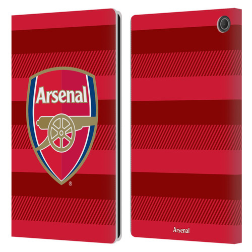 Arsenal FC Crest 2 Training Red Leather Book Wallet Case Cover For Amazon Fire Max 11 2023