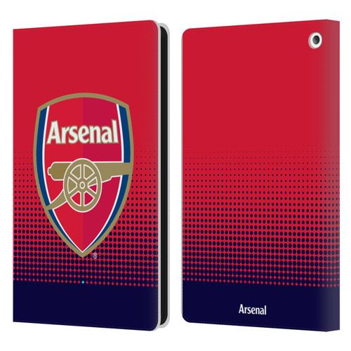 Arsenal FC Crest 2 Fade Leather Book Wallet Case Cover For Amazon Fire HD 8/Fire HD 8 Plus 2020