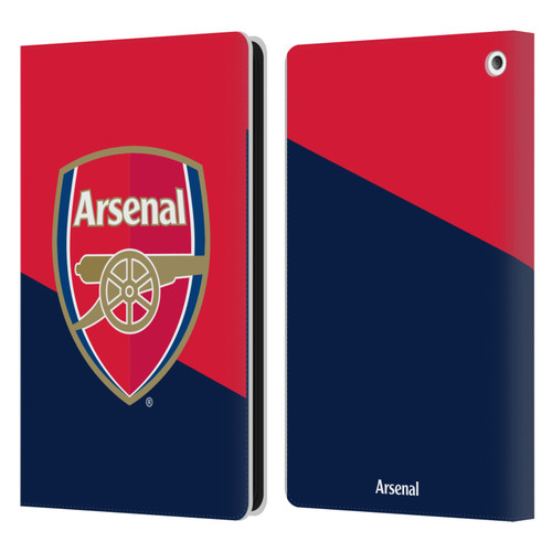 Arsenal FC Crest 2 Red & Blue Logo Leather Book Wallet Case Cover For Amazon Fire HD 8/Fire HD 8 Plus 2020