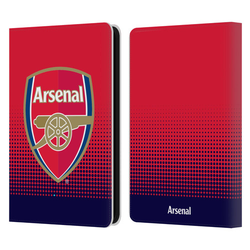 Arsenal FC Crest 2 Fade Leather Book Wallet Case Cover For Amazon Kindle 11th Gen 6in 2022