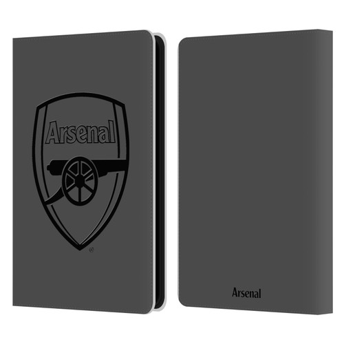 Arsenal FC Crest 2 Black Logo Leather Book Wallet Case Cover For Amazon Kindle Paperwhite 5 (2021)