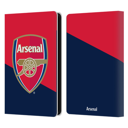 Arsenal FC Crest 2 Red & Blue Logo Leather Book Wallet Case Cover For Amazon Kindle Paperwhite 5 (2021)